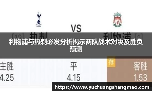 利物浦与热刺必发分析揭示两队战术对决及胜负预测